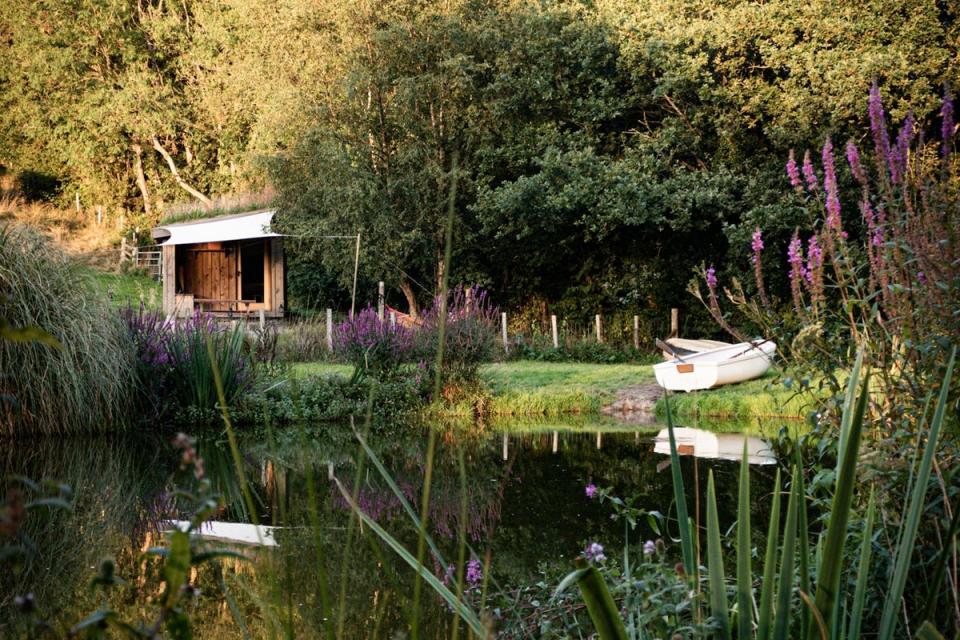 Glamping in north Wales comes with the perk of an outdoor hot bath (One Cat Farm)