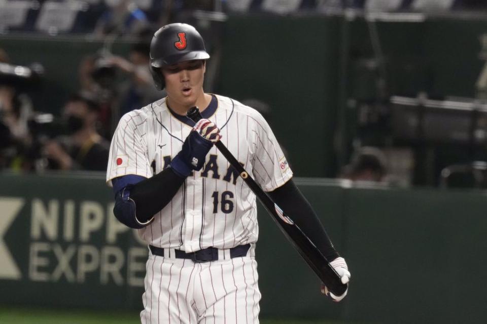 日本武士隊大谷翔平參加經典賽。（美聯社）