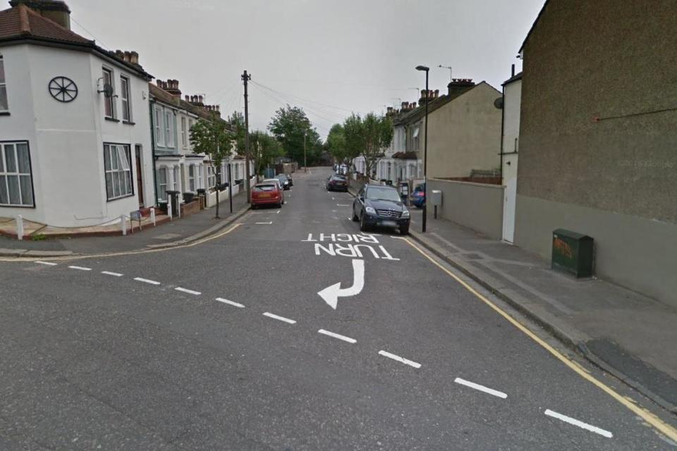 The scene of the attack in Alpha Road, Croydon (Google)