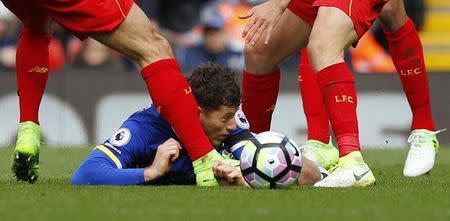 Britain Soccer Football - Liverpool v Everton - Premier League - Anfield - 1/4/17 Everton's Ross Barkley in action Reuters / Phil Noble Livepic