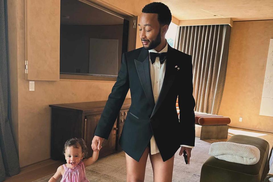 <p>John Legend / Instagram</p> John Legend and daughter Esti before 2024 Oscars party.