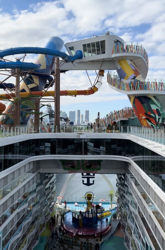 Pressure Drop—the first open free-fall waterslide on a cruise.<p>Courtesy Alani Vargas</p>
