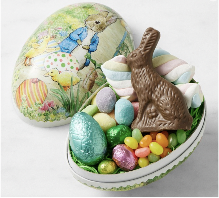 31) Peter Rabbit Small Easter Mache Egg