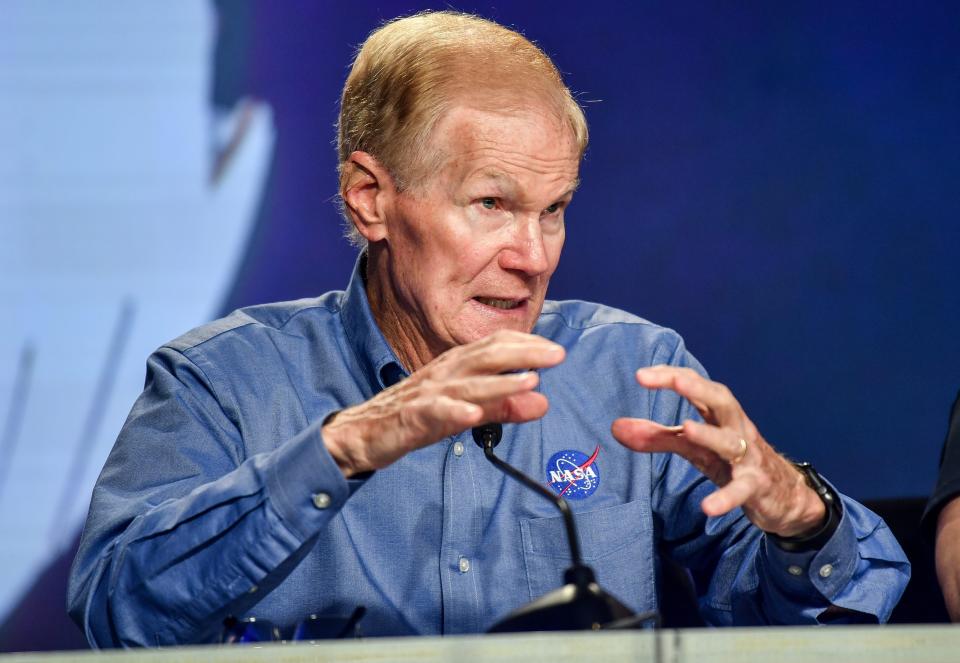 NASA Administrator Bill Nelson speaks during a press conference in August.