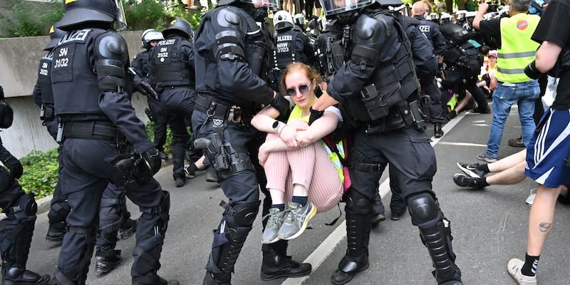 Die Polizei zieht Bilanz nach dem AfD-Parteitagswochenende.<span class="copyright">Henning Kaiser/dpa</span>