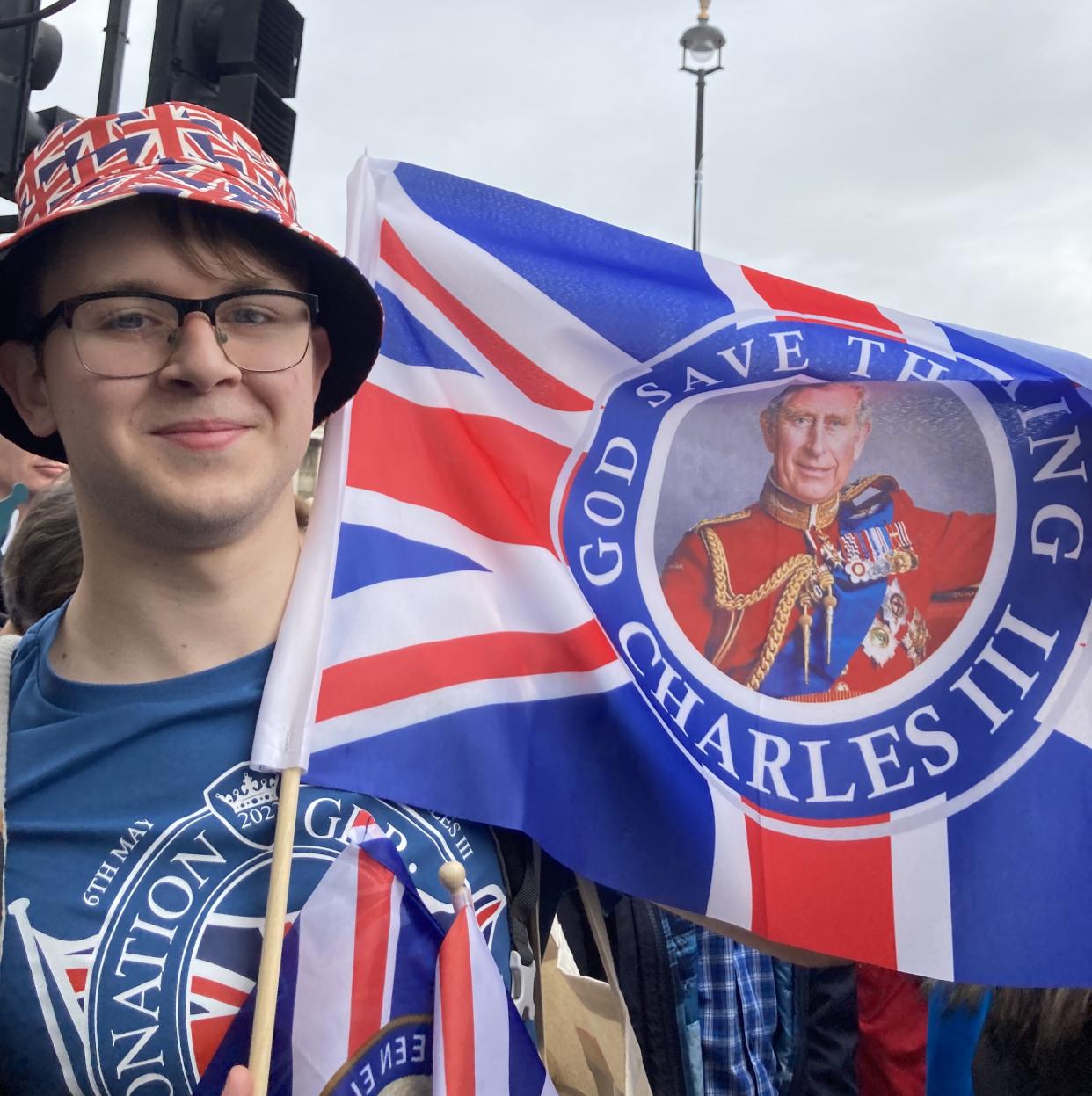 Sam Keen, from Hertfordshire was hoping to catch a glimpse of his favourite Royal – Princess Anne. (Yahoo Life UK)