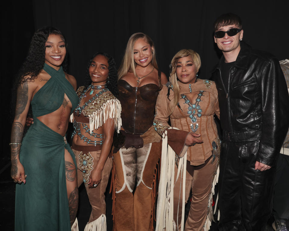 GloRilla, Rozonda Thomas of TLC, Latto, Tionne Tenese Watkins of TLC and Peso Pluma at the 2024 iHeartRadio Music Awards held at the Dolby Theatre on April 1, 2024 in Los Angeles, California.