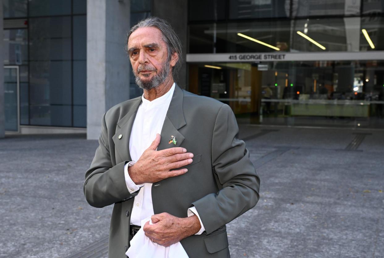 <span>Terry Irving outside the supreme court, which has heard submissions to determine how much compensation he is owed.</span><span>Photograph: Darren England/AAP</span>