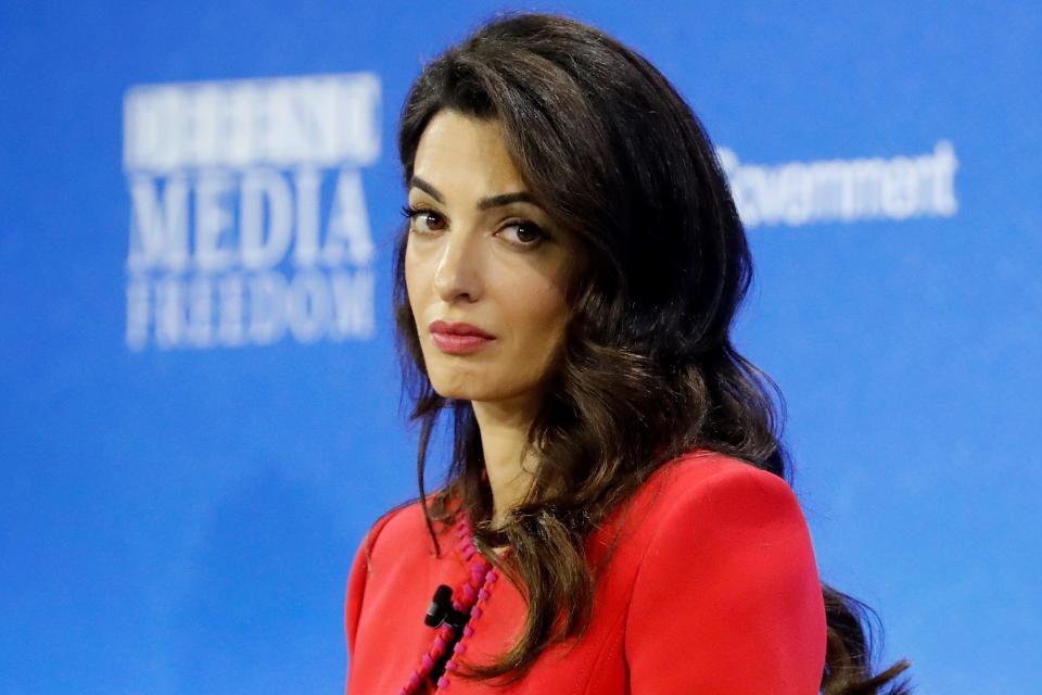 Amal Clooney received the Gwen Ifill Press Freedom Award Thursday from the Committee to Protect Journalists.