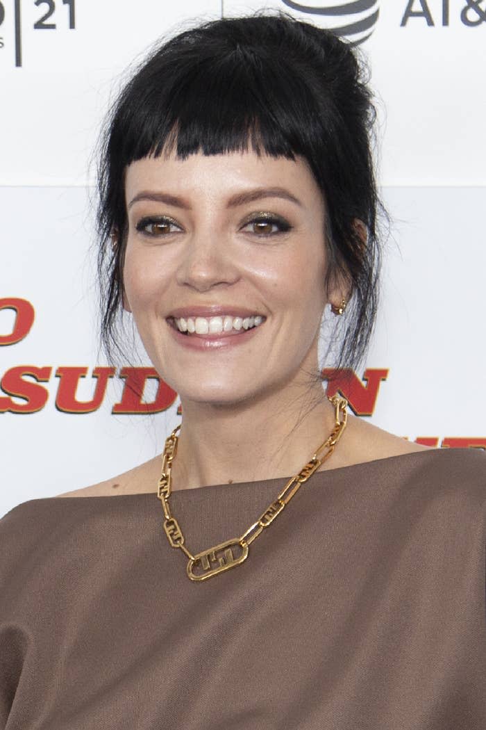 Lily Allen attends a premiere at the 2021 Tribeca Festival