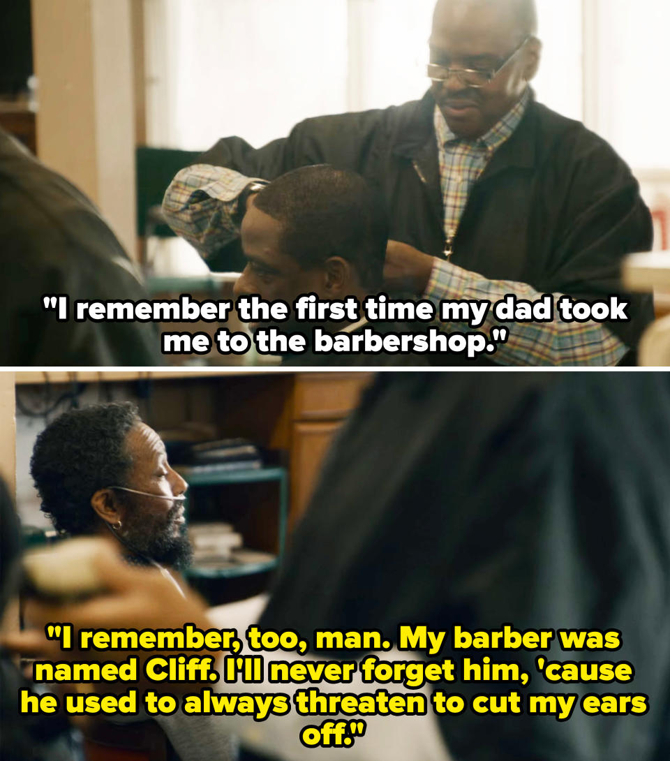 William saying his first barber was named Cliff and he'll always remember him