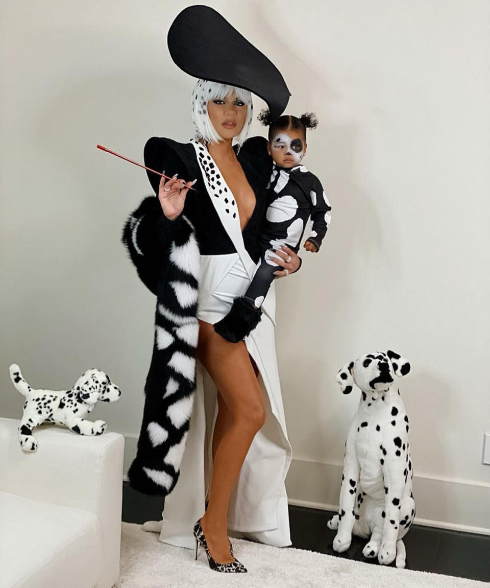 Khloe Kardashian and Daughter True's 101 Dalmatians Costume