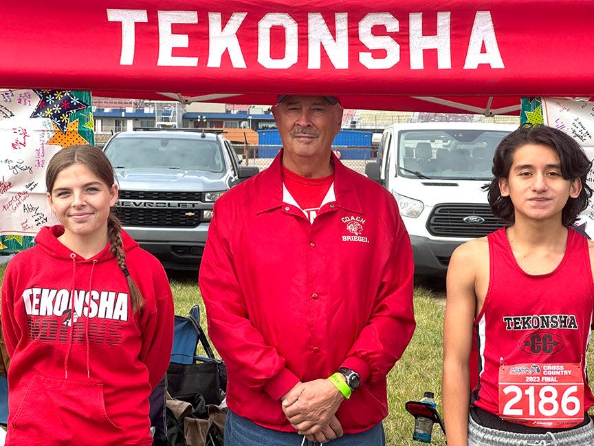 The Tekonsha duo of Angel VeenKant and Max Barron represented their school Saturday at the MHSAA Individual Cross Country State Finals