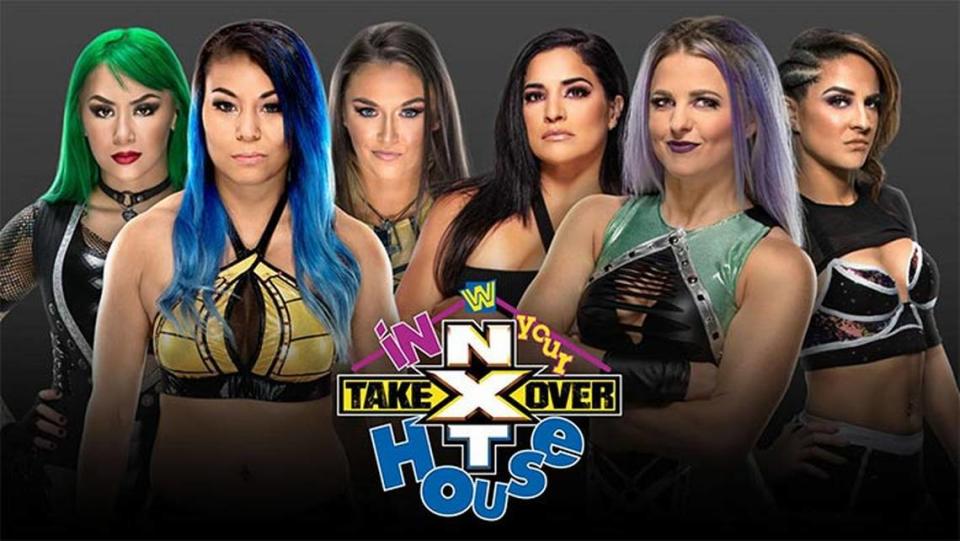 Mia Yim, Shotzi Blackheart and Tegan Nox vs. Candice LeRae, Raquel Gonzalez and Dakota Kai during NXT TakeOver: In Your House on Sunday, June 7 streaming live on WWE Network.