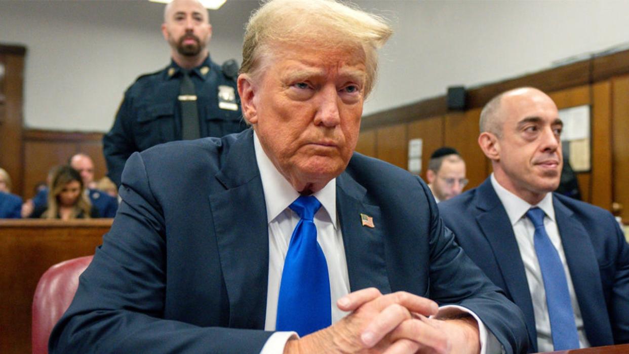 <div>Former US President Donald Trump, left, and Emil Bove, attorney for former US President Donald Trump, right, at Manhattan criminal court in New York, US, on Thursday, May 30, 2024.</div>