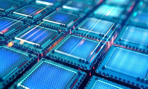 <span class="caption">Quantum computers may be more trustworthy.</span> <span class="attribution"><a class="link " href="https://www.shutterstock.com/image-illustration/futuristic-cpu-quantum-processor-global-computer-1210158169" rel="nofollow noopener" target="_blank" data-ylk="slk:Yurchanka Siarhei/Shutterstock;elm:context_link;itc:0;sec:content-canvas">Yurchanka Siarhei/Shutterstock</a></span>