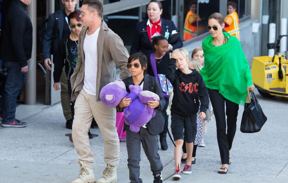 The actress has six children of her own with Brad Pitt, three of whom are adopted.