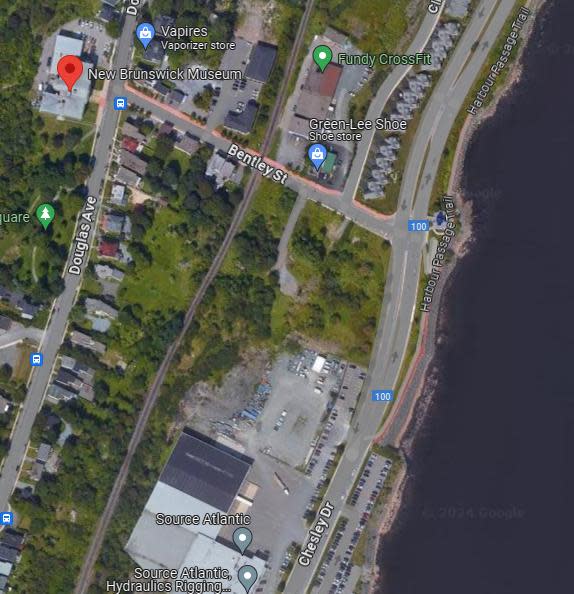 The Harbour Passage expansion to the museum would be an expansion off of the existing passage trail which runs along Chesley Dr. The street runs partially parallel to Douglas Ave.  
