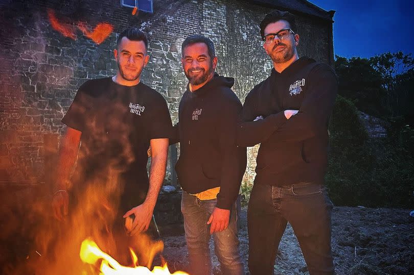 The trio behind the project, from left, producer Danny Moss, Chester hotelier Harry Achilleos of Ye Olde Kings Head; and designer Brett Jones from Wrexham