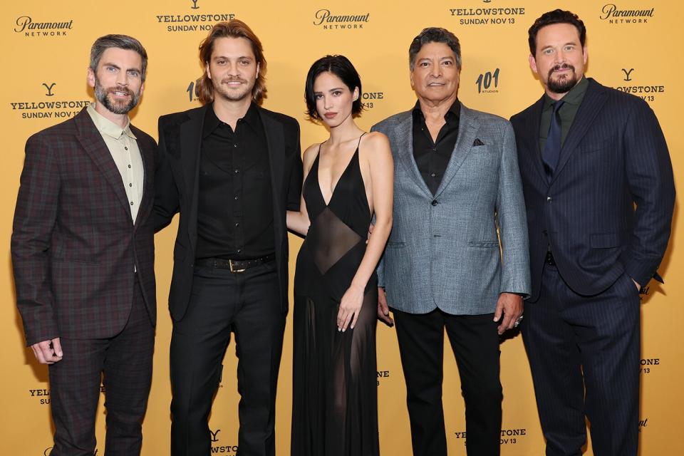 Wes Bentley, Luke Grimes, Kelsey Asbille, Gil Birmingham and Cole Hauser attend Paramount's "Yellowstone" Season 5 New York Premiere at Walter Reade Theater on November 03, 2022 in New York City.