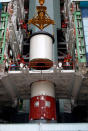 PSLV gets assembled. This is the twenty first flight of the vehicle.