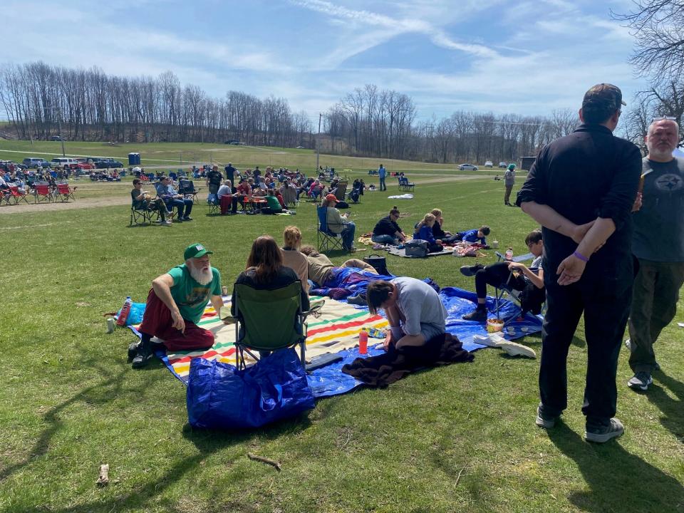 About 1,000 tickets were sold at the Ohio State Reformatory in Mansfield, according to spokeswoman Ashleigh Ramey. She said about 600 people have taken tours Monday.