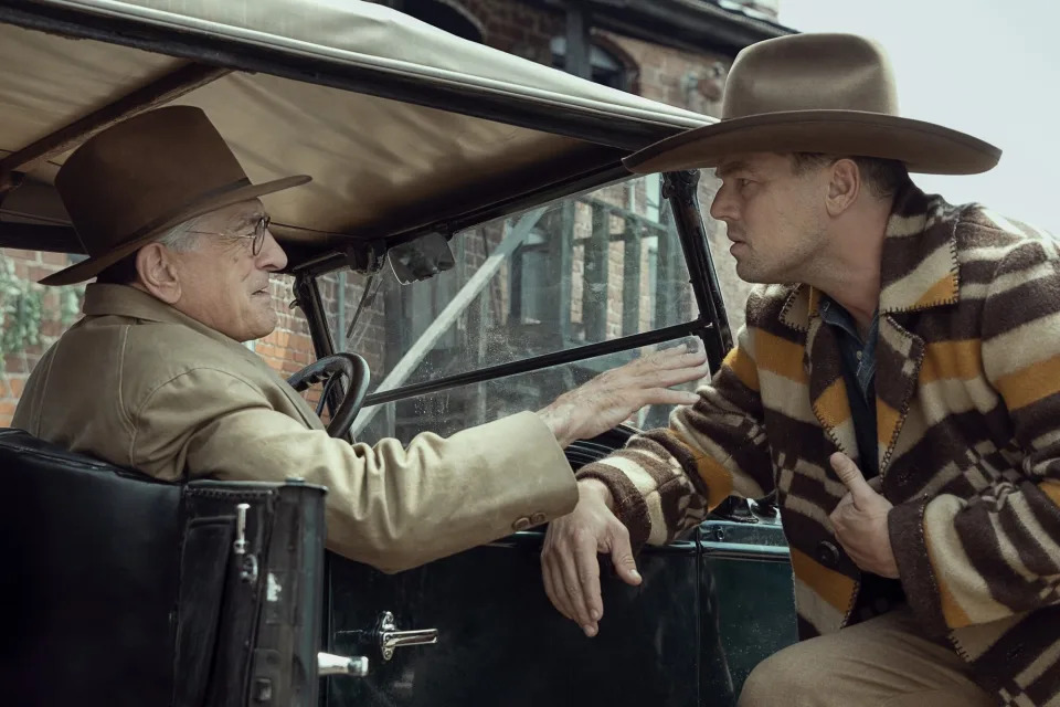 Robert De Niro and Leonardo DiCaprio in "Killers of the Flower Moon"