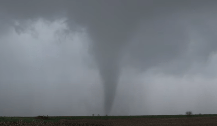 A tornado touches down in Brown County, Kansas, on April 27. Credit: Cary Bahora