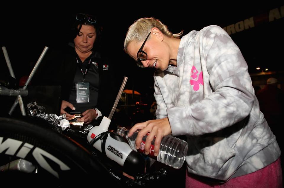 <div class="inline-image__title">1189831202</div> <div class="inline-image__caption"><p>Sen. Kyrsten Sinema prepares to race in the 2019 Dignity Health Medical Group IRONMAN Arizona on Nov. 24, 2019 in Tempe, Arizona. </p></div> <div class="inline-image__credit">Christian Petersen/Getty Images</div>