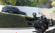 LOS ANGELES, CA - SEPTEMBER 27: A view of the building where actor Johnny Lewis was found dead is seen on September 27, 2012 in Los Angeles, California. Lewis was found dead September 26, 2012 after apparently falling from the roof of the building he lived in. He is also a suspect in the death of a woman who is thought to have been his landlord and was found dead inside the house. (Photo by David Livingston/Getty Images)