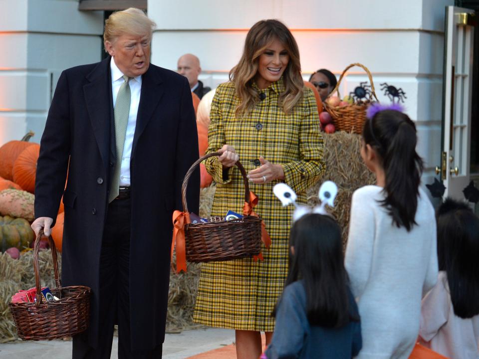 President Donald Trump and first lady Melania Trump on Halloween