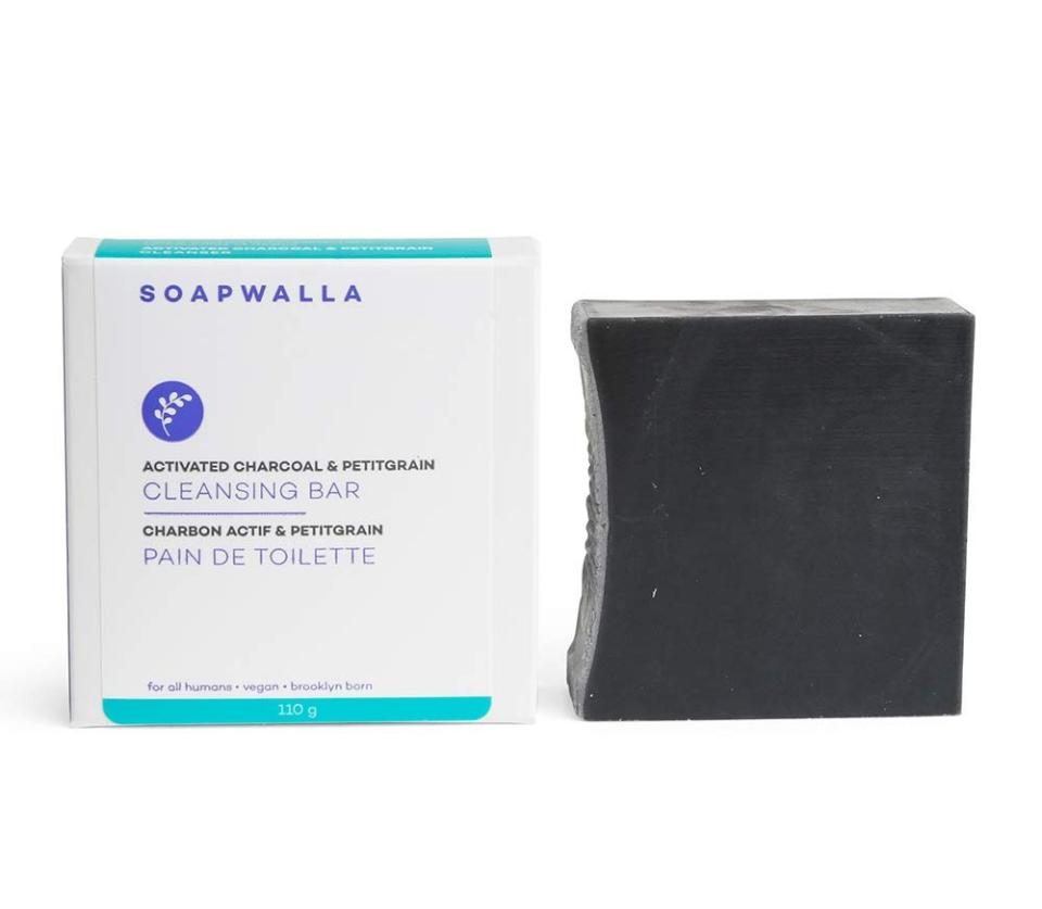 SOAPWALLA Activated Charcoal and Petitgrain Soap Bar