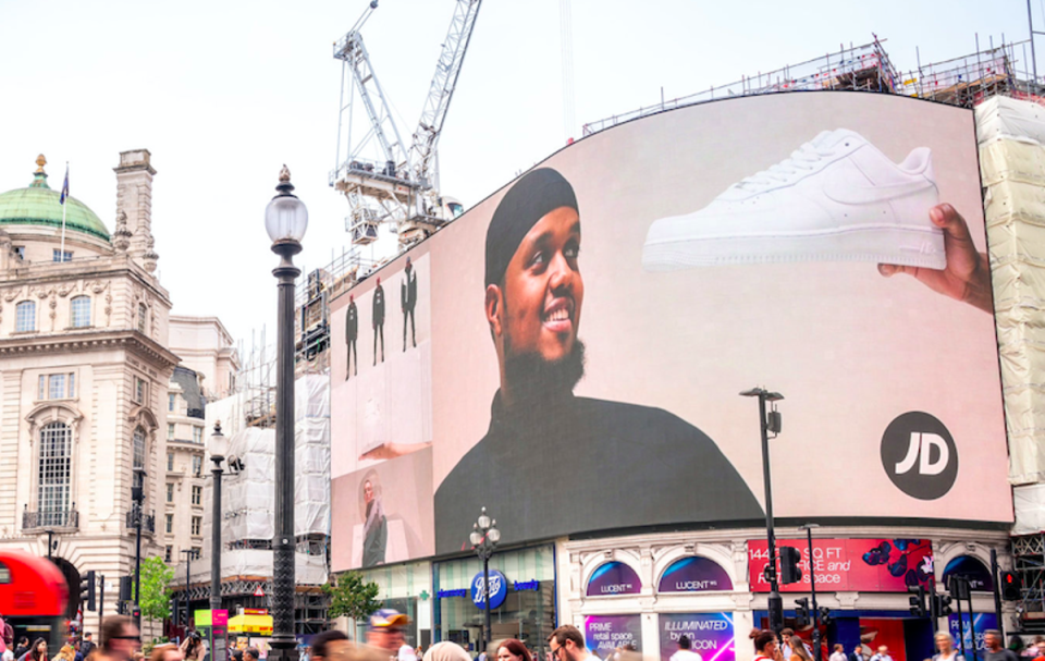 JD Sports advertises its stores on the world famous Leicester Square outdoor site   (JD Sports)