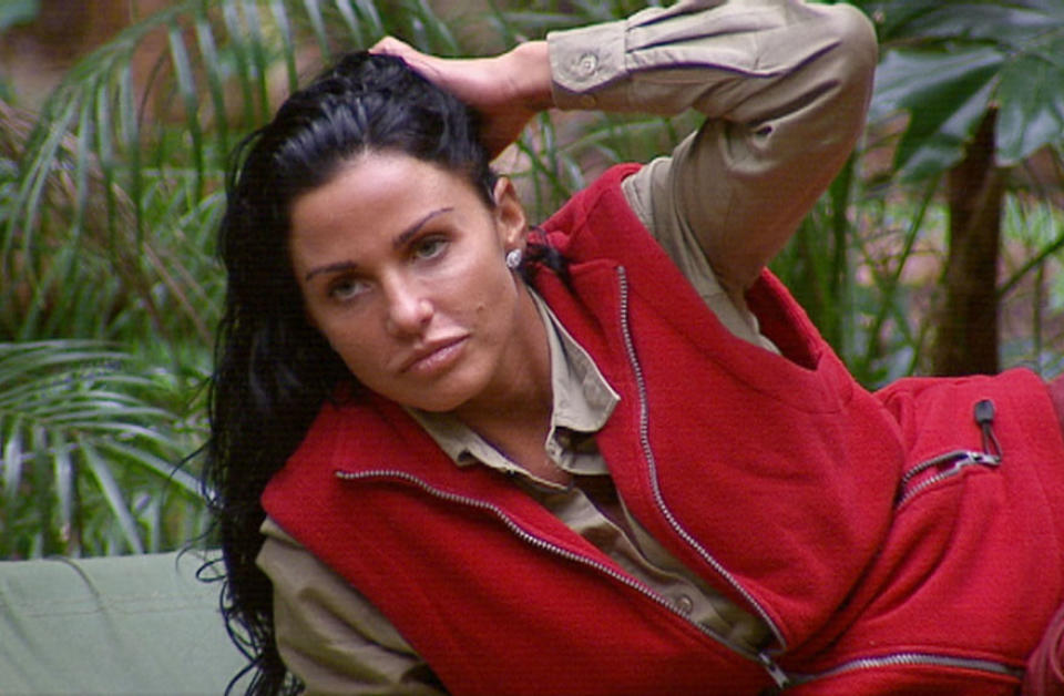 Editorial use only
Mandatory Credit: Photo by ITV/Shutterstock (1041299ct)
Katie Price
'I'm A Celebrity Get Me Out Of Here!'  TV Programme, Australia - 18 Nov 2009