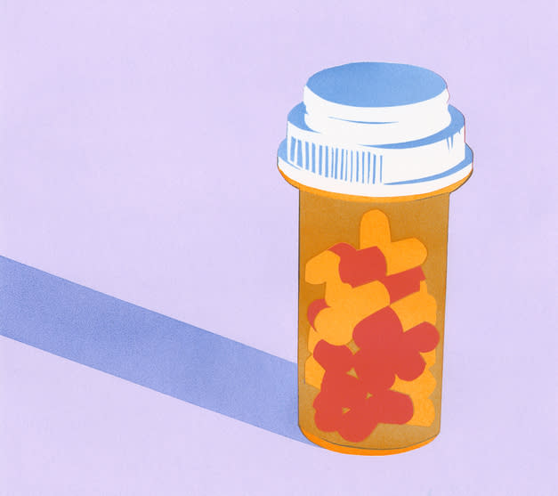 Pill bottle illustration