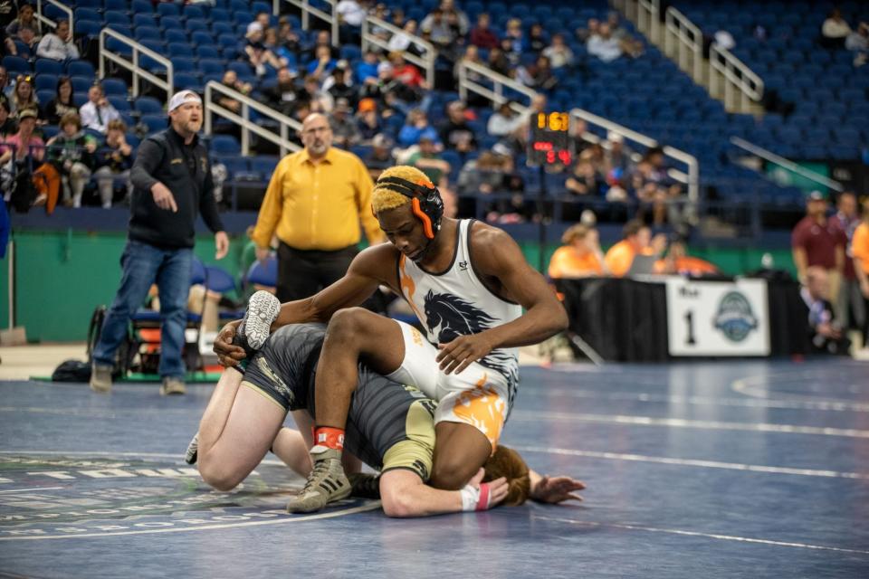 Southwest's Jeremiah Jones finished as the state runner-up in the 160-pound weight class in the NCHSAA 2-A tournament.