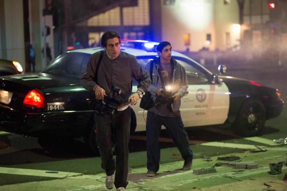 Jake Gyllenhaal and Riz Ahmed in Nightcrawler