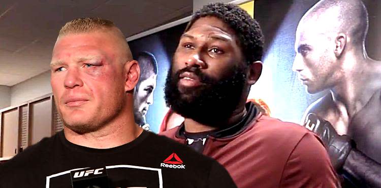 Curtis Blaydes and Brock Lesnar