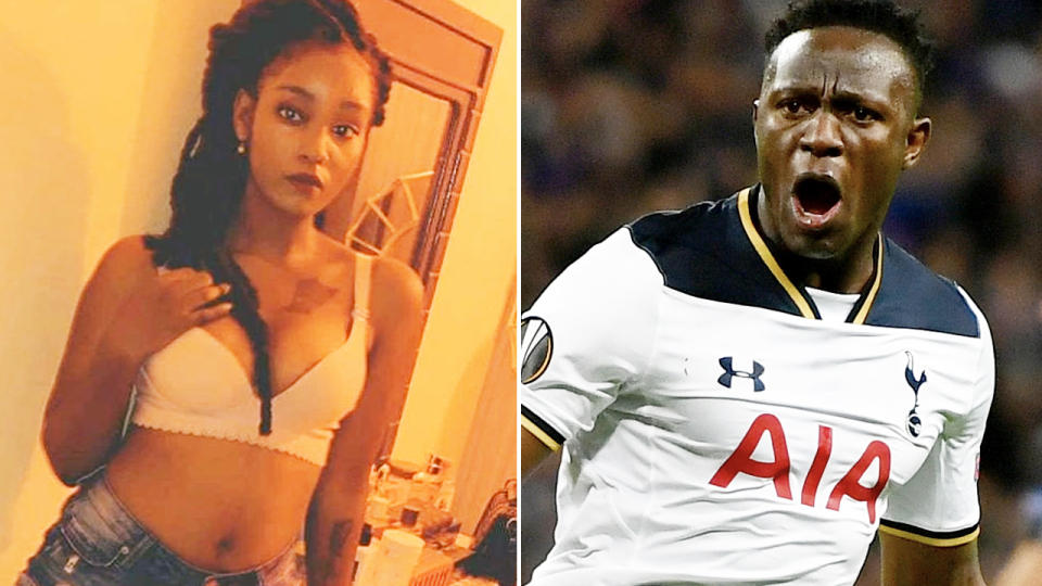 Victor Wanyama and Shakila, pictured here on Instagram and the EPL.