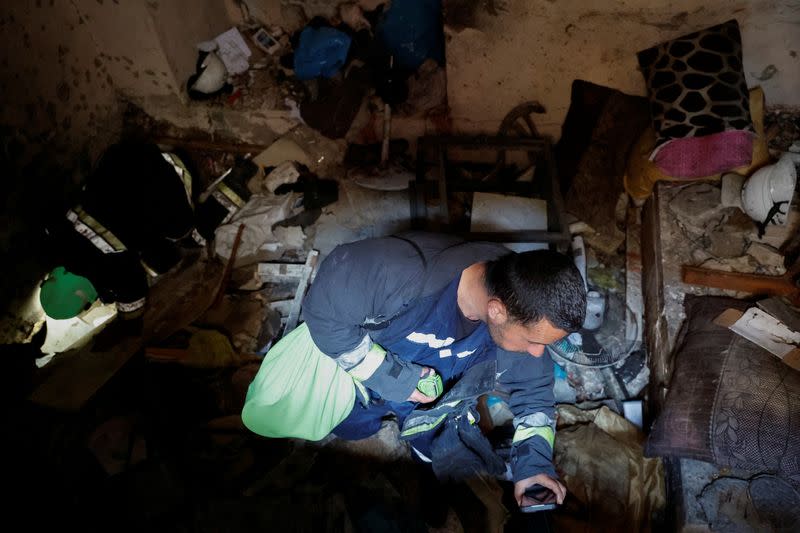 Aftermath of an Israeli raid in Nablus