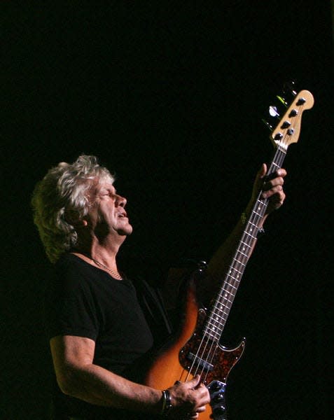 John Lodge of The Moody Blues is shown performing in June 2010 at the Morris Performing Arts Center in South Bend. He and Justin Hayward are celebrating their 50th years in the band with this year’s tour, which includes Wednesday’s concert at the Morris. Tribune File Photo/BARBARA ALLISON