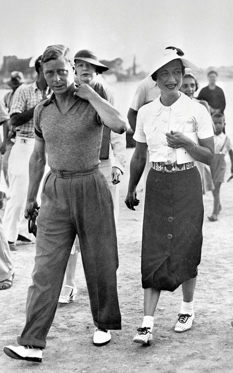 Edward VIII on holiday with Wallis Simpson in 1936 - Getty Images 