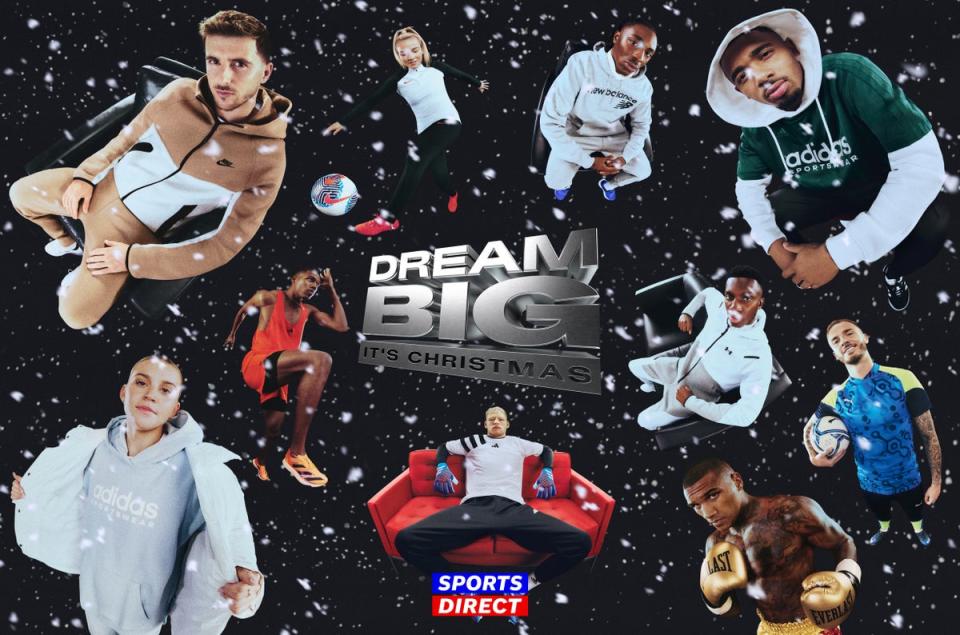 Sports Direct's 2023 christmas advert (sports direct press image)