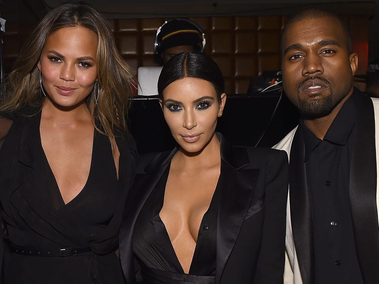 john legend chrissy teigen kim kardashian kanye west