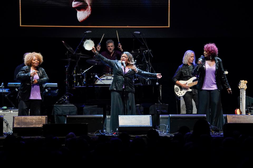 The McCrary Sisters perform during the Tribute to Ronnie Milsap concert at Bridgestone Arena in Nashville, Tenn., Tuesday, Oct. 3, 2023.