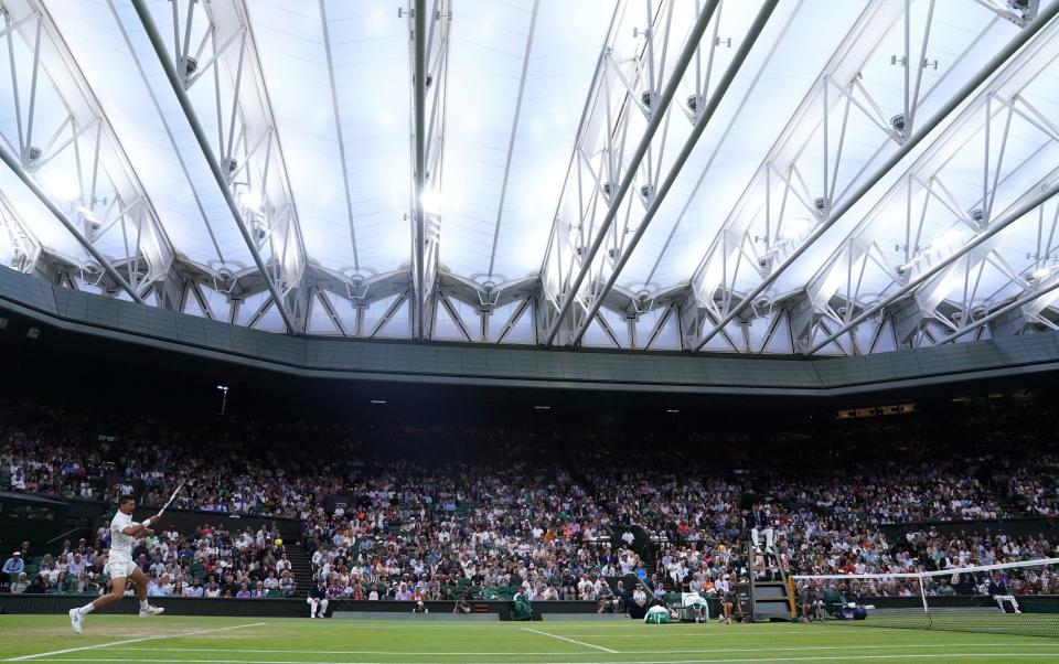 Novak Djokovic pins his opponents to the back of the court - PA