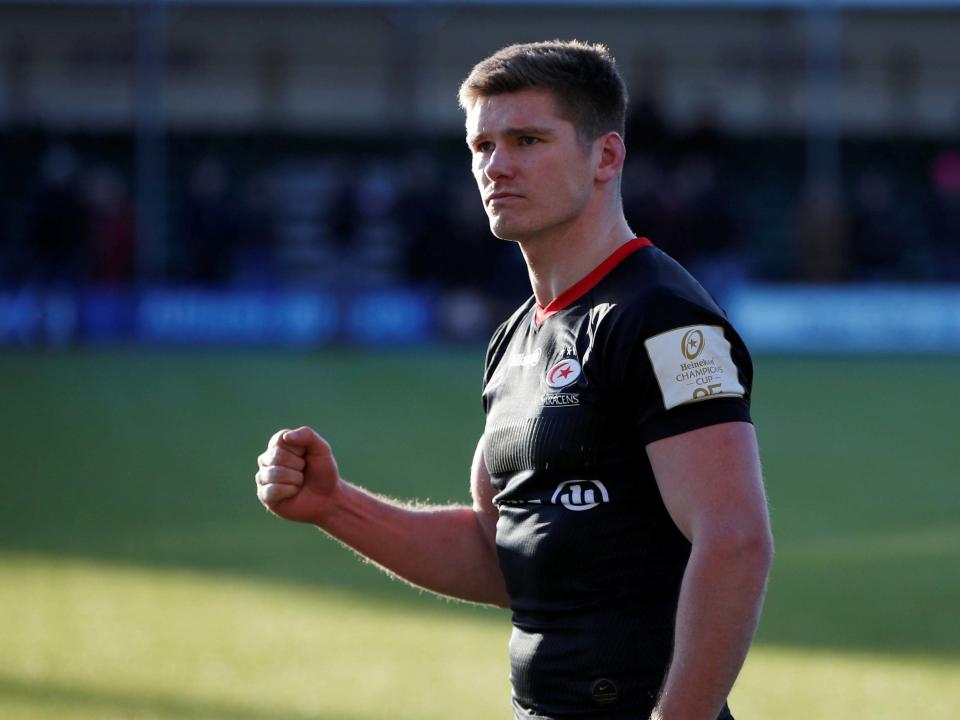 Owen Farrell will remain with Saracens next season after signing a new long-term contract: Reuters