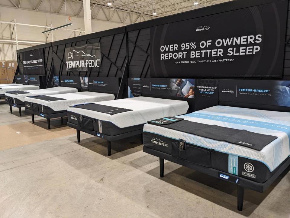 Mueller Furniture and Mattress Warehouse Showroom carries a wide variety of mattresses.