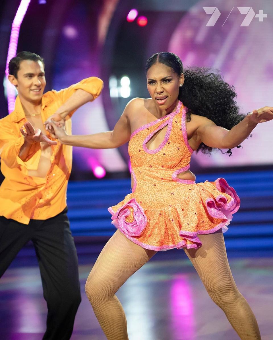 Paulini on Dancing with the Stars.