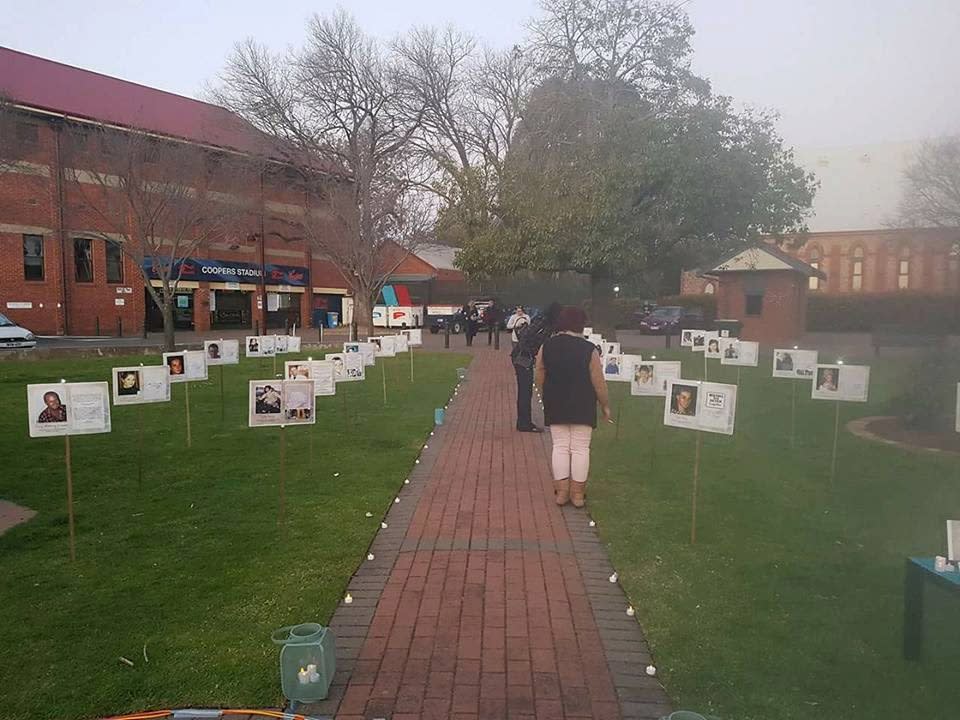 Suzie founded 'Leave A Light On' in 2015 in memory of her sister and all missing persons. Every year, LALO holds a function with a 'Reflections Area' where family and friends can remember missing loved ones via photos and messages. Photo: Suzie Ratcliffe (supplied).